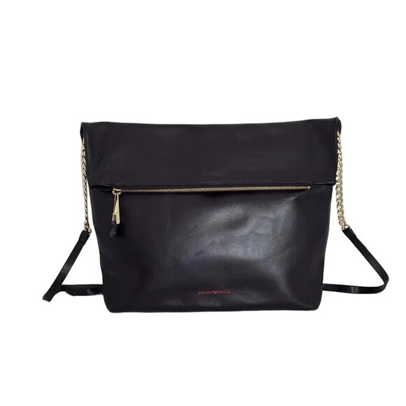 EMPORIO ARMANI - Black Leather Shoulder Bag - Picture 1 of 9